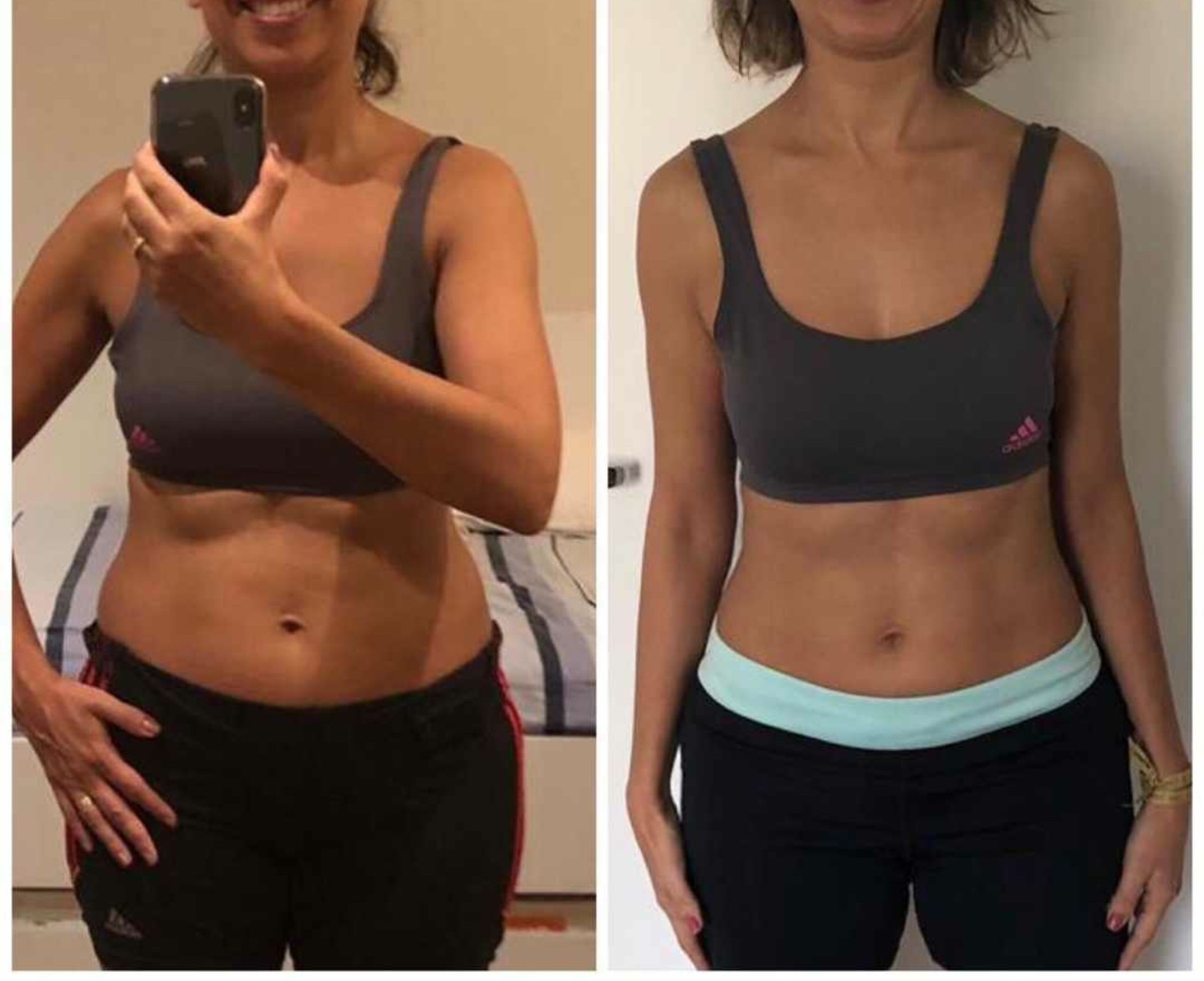 Jessica R.'s 8-week 5kg transformation collage