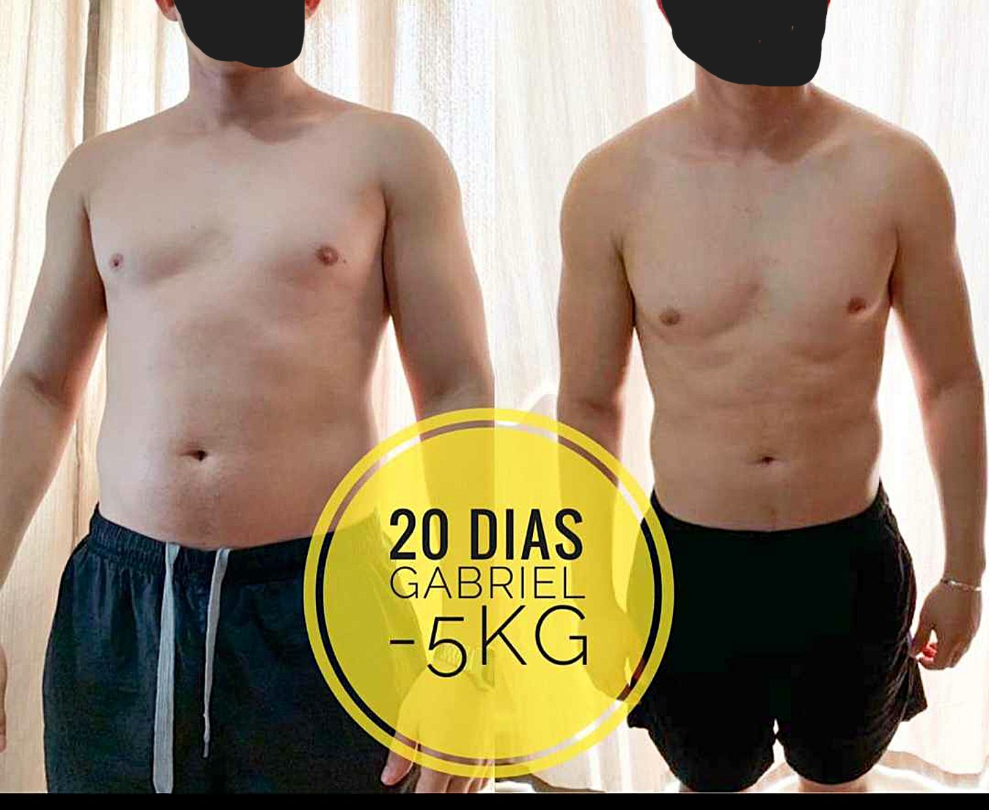 Client 14 rapid three week cut with lean muscle preserved (before and after)