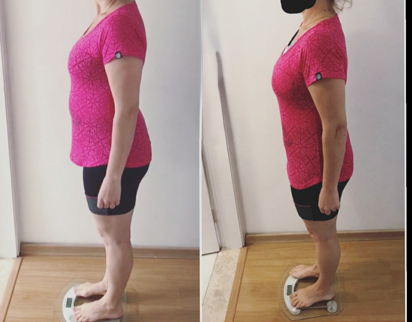 Client 9 recomposition: muscle gain with fat reduction (before and after)